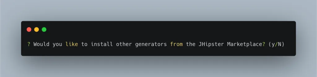 Other Jhuipster Generators